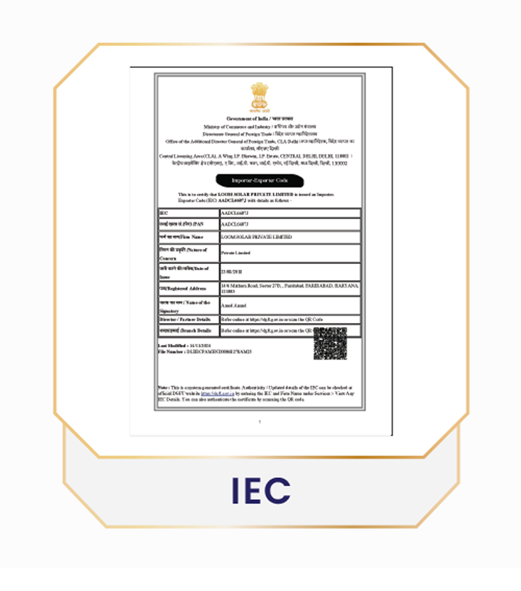 Loom Solar certificate 2