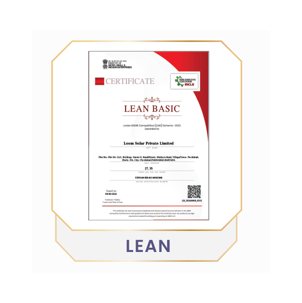Loom Solar certificate 5